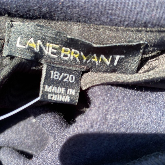 Lane Bryant plus size 18/20 two-tone blouse ruffled long sleeves sold out! - Picture 2 of 8